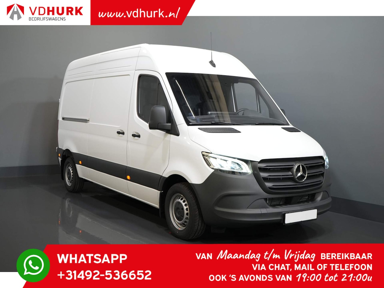 Mercedes-Benz Sprinter - 14x! Aut. L2H2 LED/ Standkachel/ Stoelverw./ Climate/ Carplay/ Camera/ Cruise/ Trekhaak - AutoWereld.nl