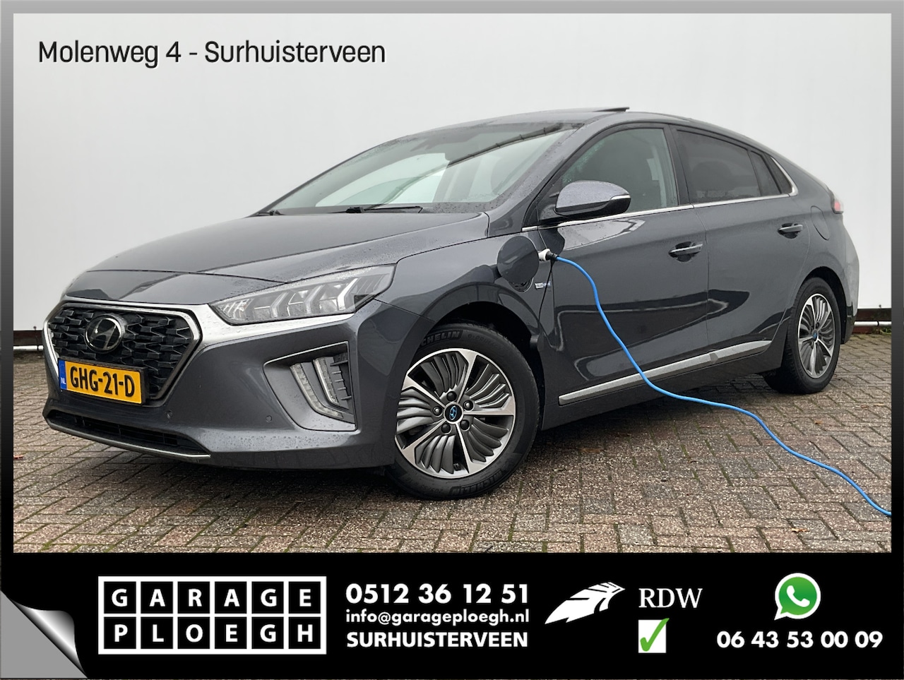 Hyundai IONIQ - 1.6 GDi PHEV Premium Leder stuur verw stoelkoeling Cam Cruise Apple Carplay! Plug-in - AutoWereld.nl