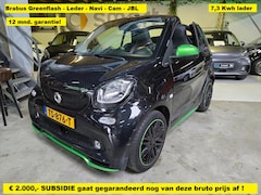 Smart Fortwo cabrio - Prime BRABUS Greenflash - JBL - Leder - winterpakket etc etc