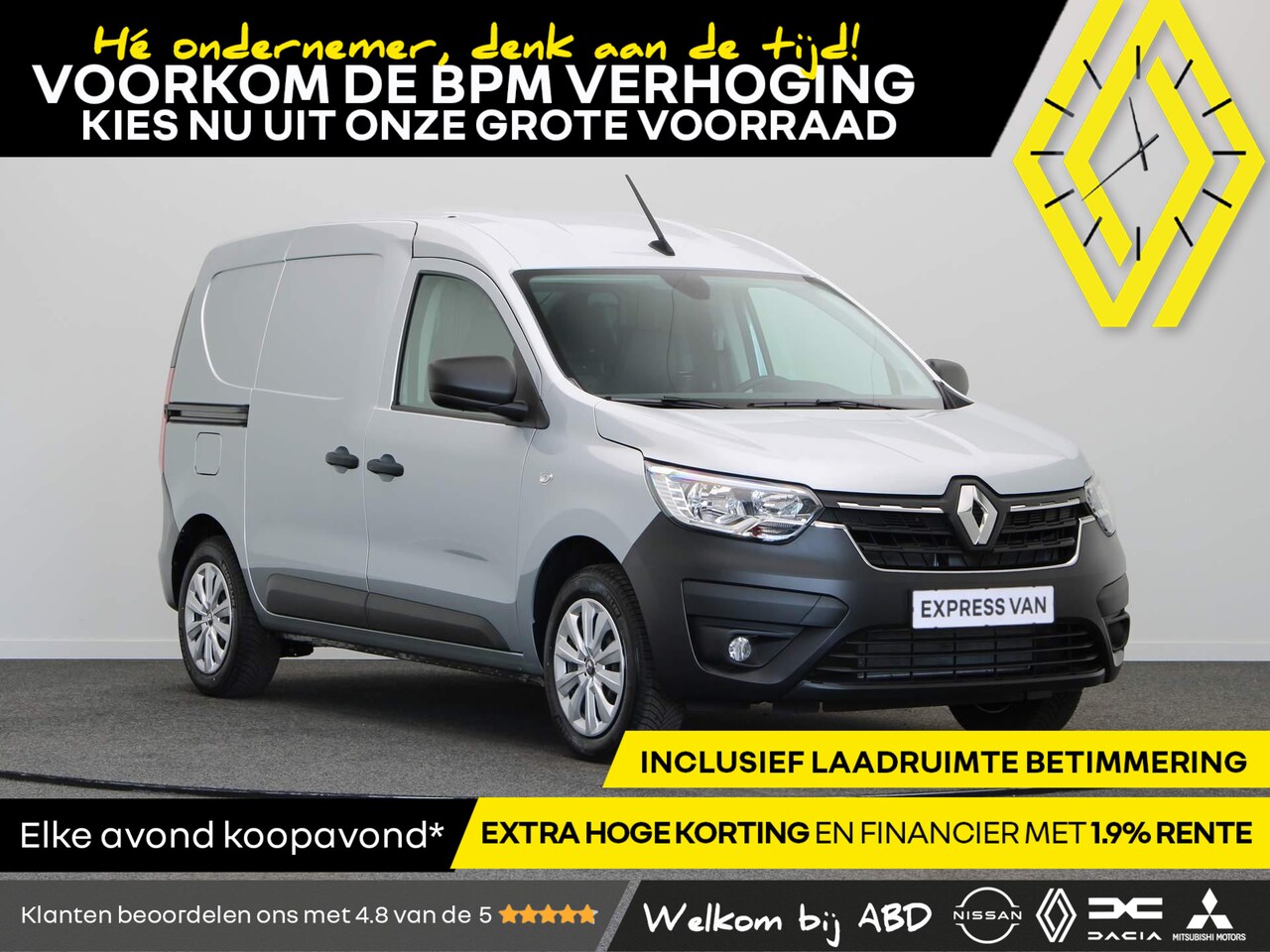 Renault Express - 1.5 dCi 75pk Comfort + | BPM Voordeel | Hoge korting | Lage rente | Direct rijden | Vol op - AutoWereld.nl