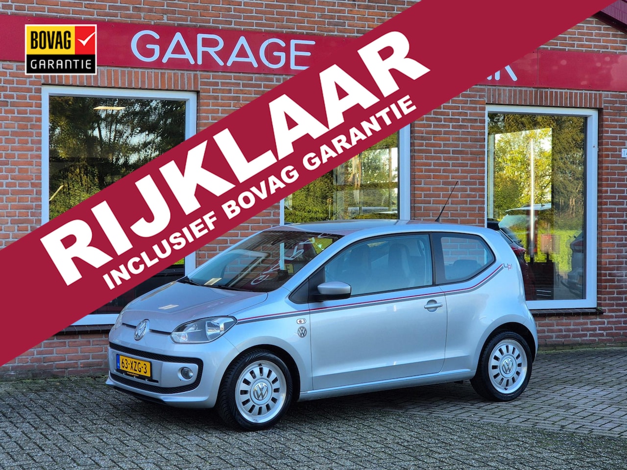 Volkswagen Up! - 1.0 high up! BlueMotion 75PK 3drs airco, elektr.ramen, navi, lmv, centr.vergr. RIJKLAAR - AutoWereld.nl