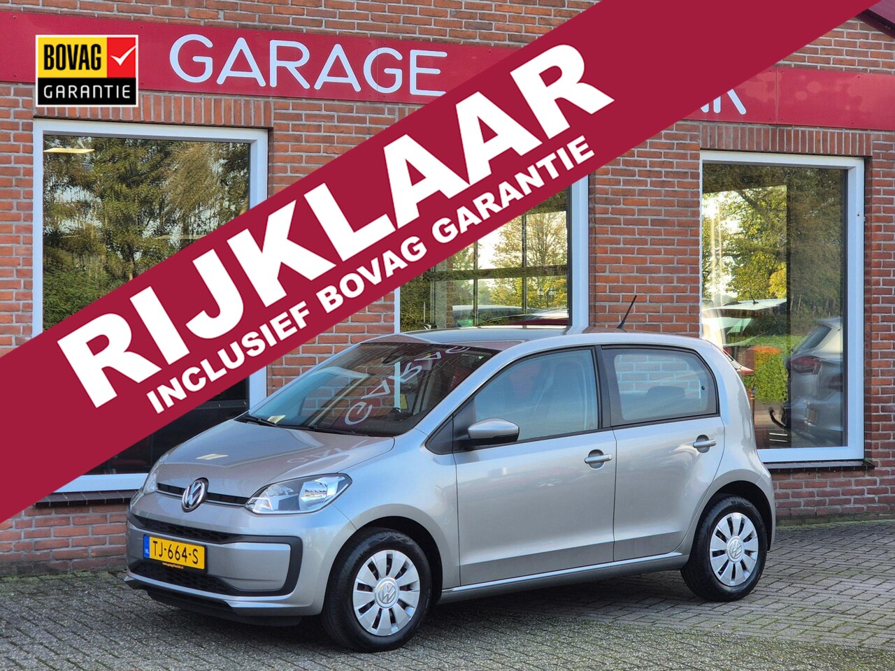 Volkswagen Up! - 1.0 BMT move up! 60PK 5drs airco, cruise, navi, carkit, dab+, elektr.ramen RIJKLAAR - AutoWereld.nl