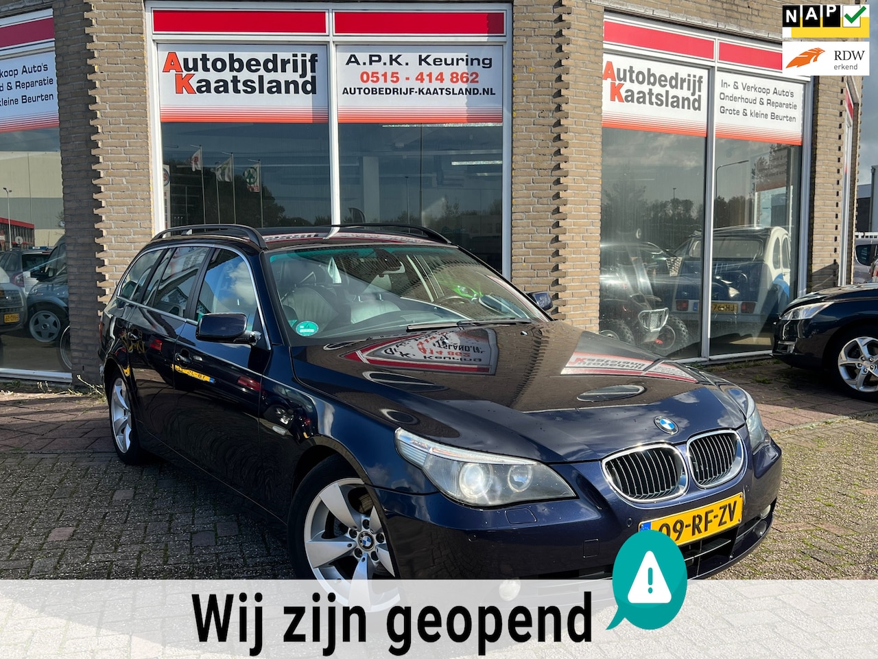 BMW 5-serie Touring - 525i Executive - Leer - Xenon - Navi - - AutoWereld.nl