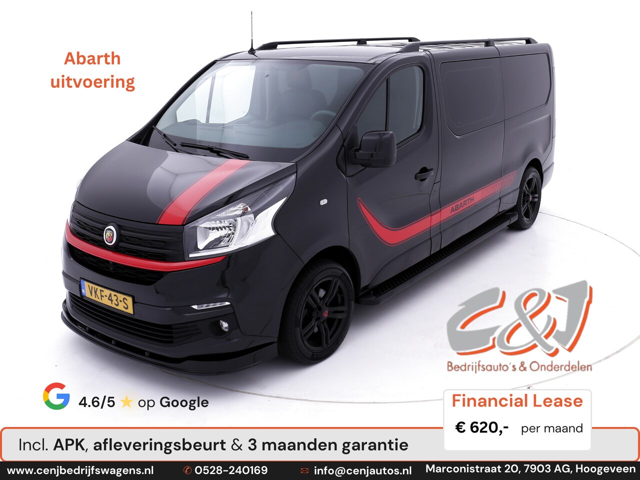 Fiat Talento - 2.0 MultiJet L2H1 Abarth Dubbele Cabine luxe airco cruise leder lease 620,- p/md - AutoWereld.nl