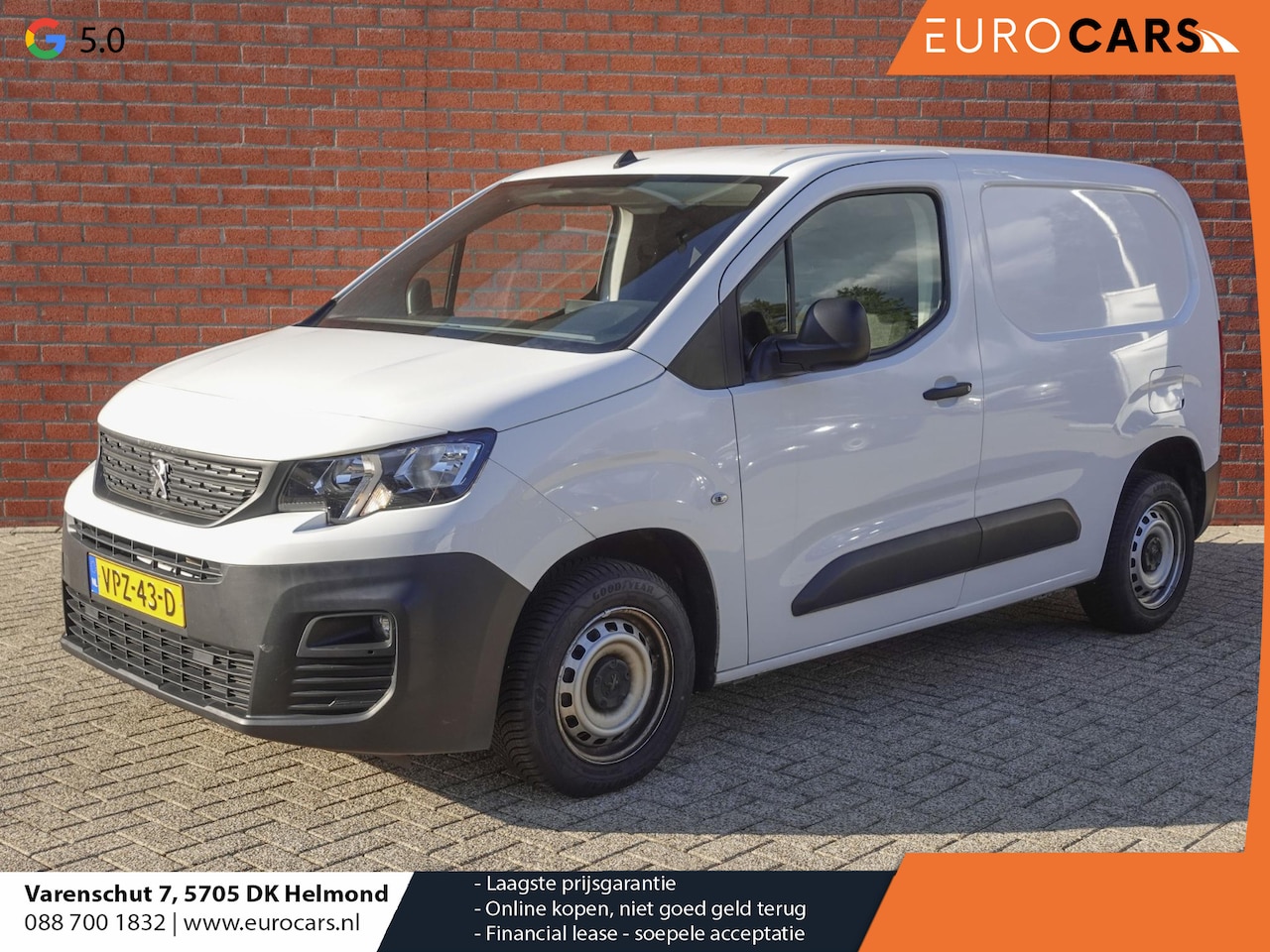 Peugeot Partner - 1.5 102pk Premium Airco Parkeersensoren Carplay - AutoWereld.nl