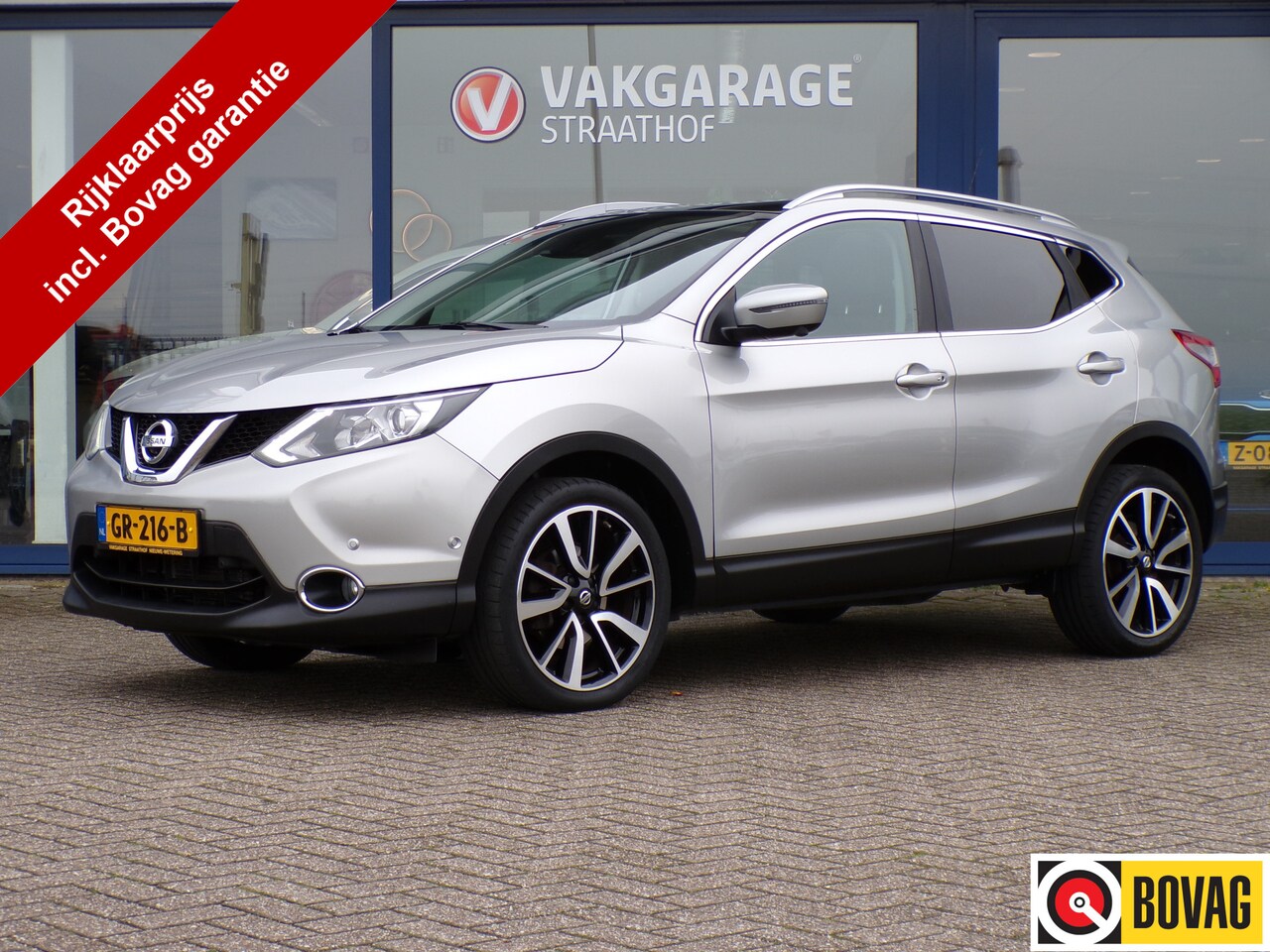 Nissan Qashqai - 1.2 Tekna 1.2 Tekna, Automaat / Trekhaak / LED / Leder / Camera 360 / Panoramadak / Stoelverwarming - AutoWereld.nl