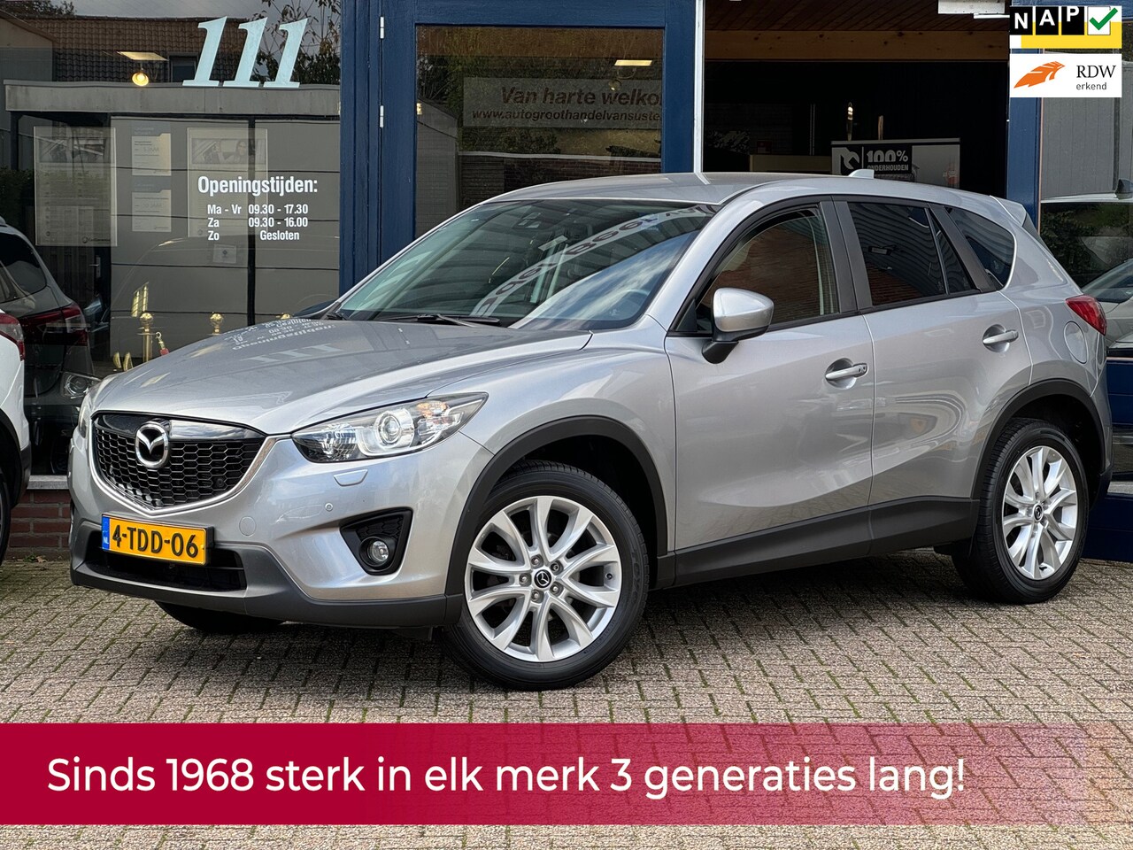 Mazda CX-5 - 2.0 160 GT-M 4WD AUTOMAAT 160PK! NAP NL AUTO! Navi l Cruise l Leer l TREKHAAK! 1e eigenaar - AutoWereld.nl