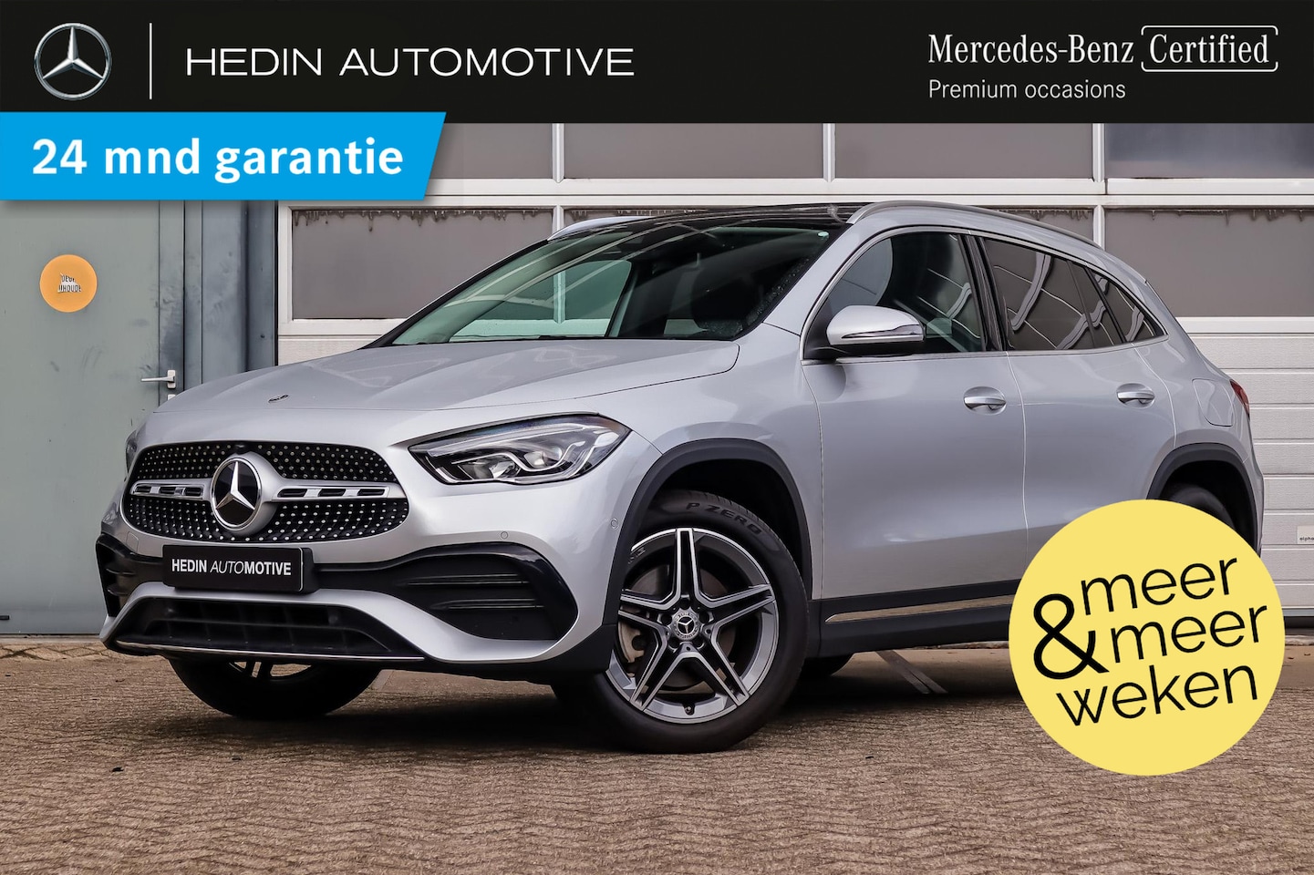 Mercedes-Benz GLA-Klasse - GLA 250e Automaat AMG Line | Panoramadak | LED | Sfeerverlichting | Stoelverwarming | Spie - AutoWereld.nl