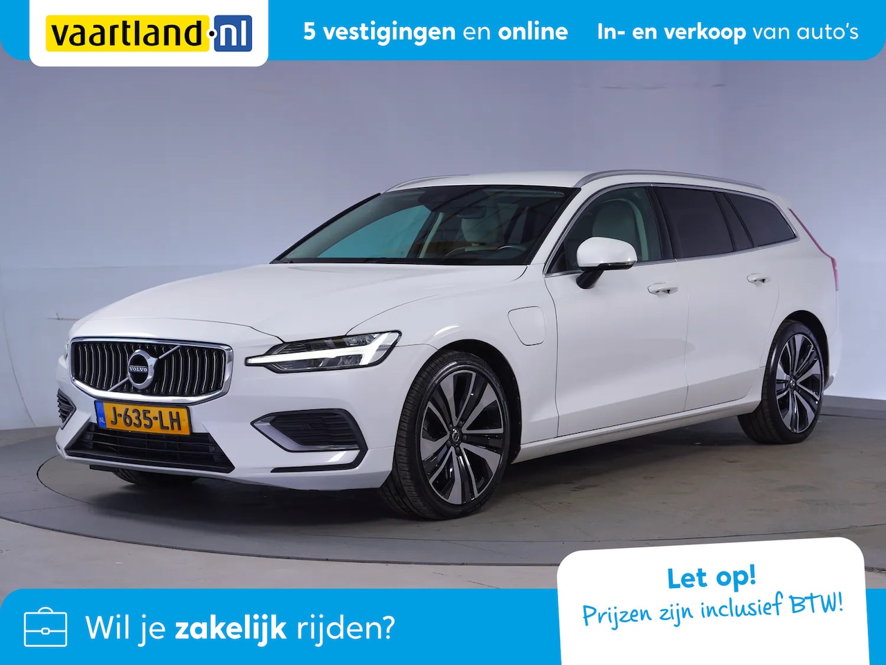 Volvo V60 - 2.0 T6 Recharge AWD Business Pro Aut. [ Navigatie Full LED Carplay ] - AutoWereld.nl