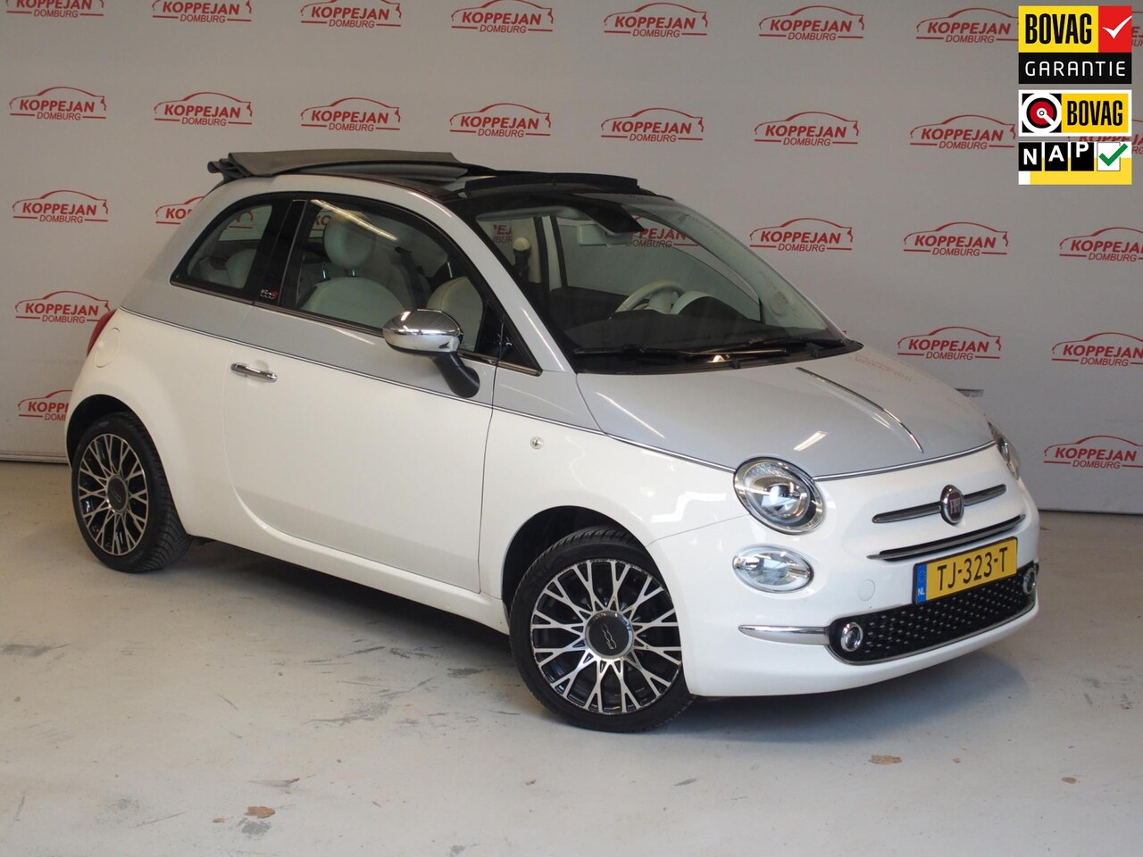 Fiat 500 C - 0.9 TwinAir Turbo Collezione NL auto, 2 tone, Cruise, PDC - AutoWereld.nl