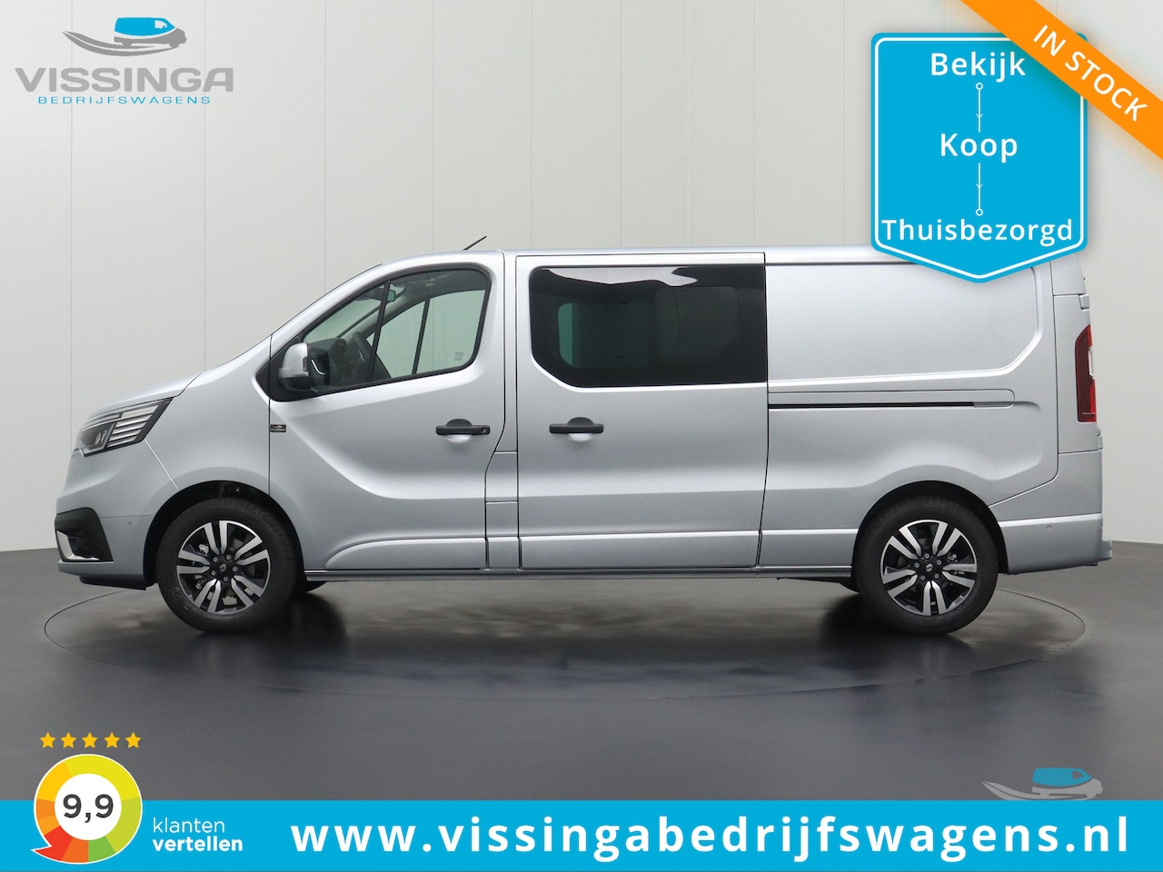 Renault Trafic - L2H1 170 pk Automaat Extra luxe Dubbele Cabine Zilver - AutoWereld.nl