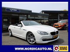 BMW 6-serie Cabrio - 640i HIGH EXECUTIVE 320 PK AUTOMAAT/ XENON- NAVI -ZWART LEDER- 19 INCH LMV