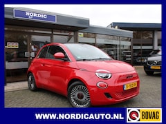 Fiat 500e - CABRIO RED 70 KW- ACTIERADIUS GEMIDDELD 160 KM A RIJ CAMERA- NAVIGATIE- CLIMA 2000E SUBSID