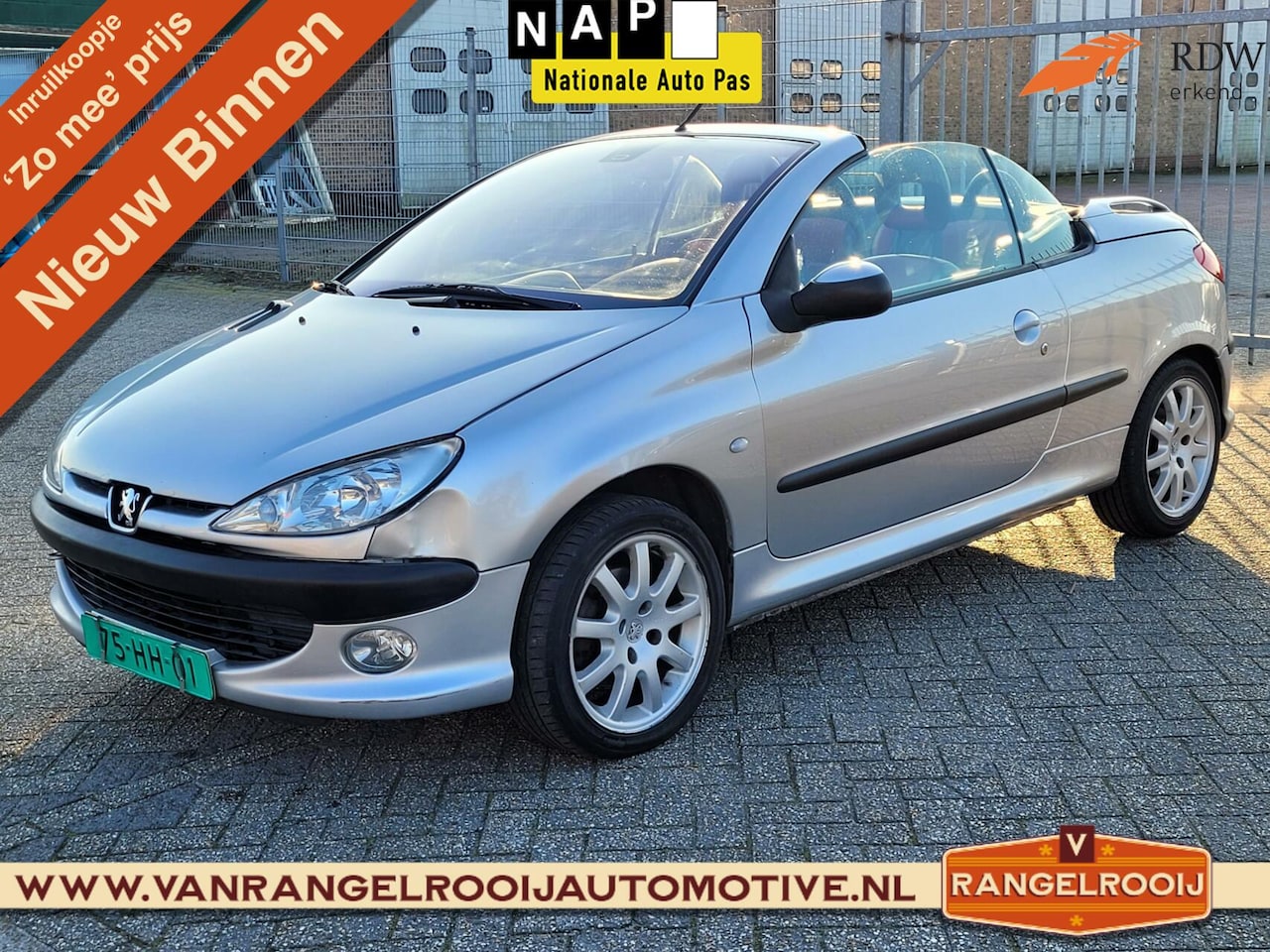 Peugeot 206 CC - 2.0-16V Roland Garros 2.0-16V Roland Garros, clima, leer, 16" lmv - AutoWereld.nl