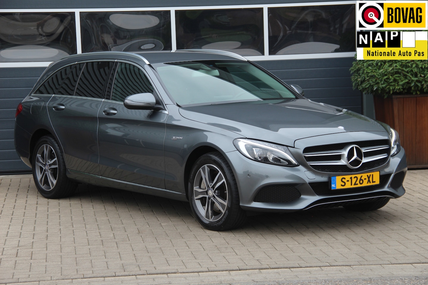 Mercedes-Benz C-klasse Estate - C-400 4MATIC Prestige 334Pk Navi | ECC | PDC | Cruise |  Half/Leder | Sportstoelen | Stoel - AutoWereld.nl