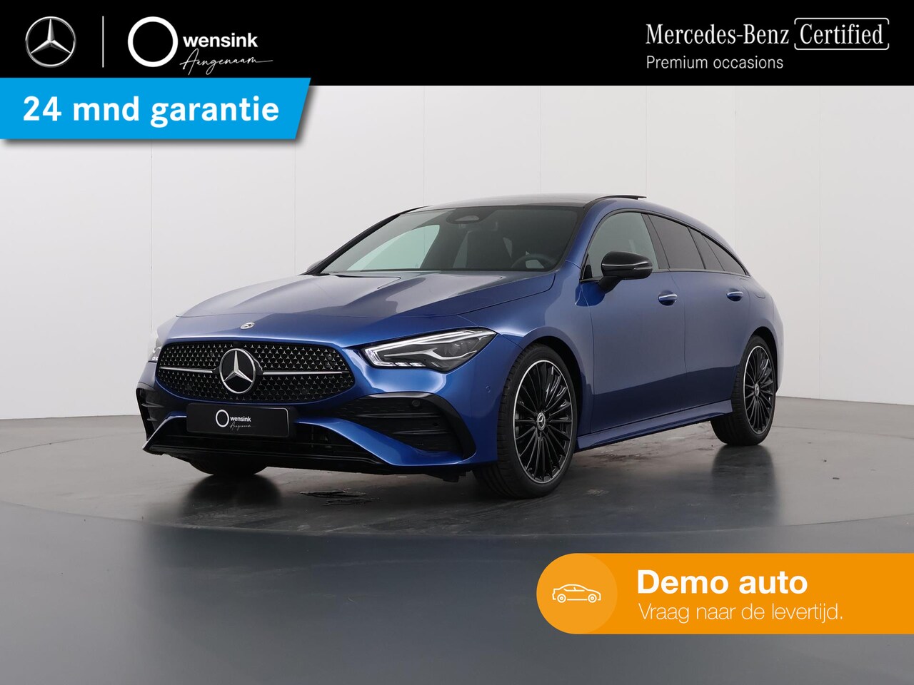 Mercedes-Benz CLA-klasse Shooting Brake - 180 AMG Line | Panorama dak | Night Pakket | 19 inch | Sfeerverlichting | Spectraalblauw - AutoWereld.nl