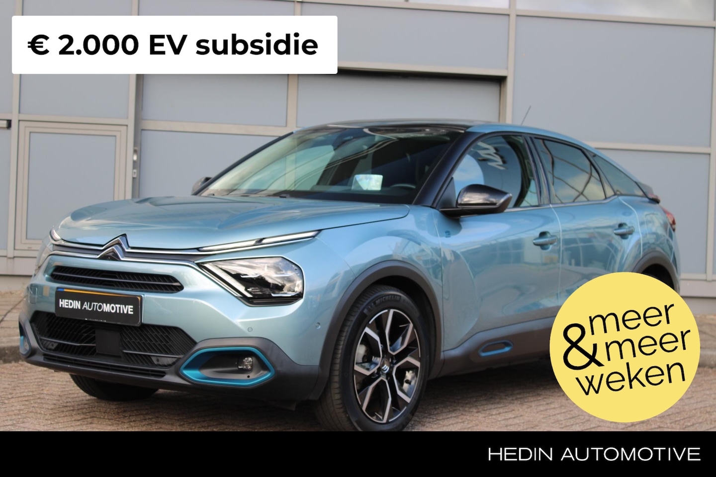 Citroën Ë-C4 - Shine 50 kWh | Panoramadak | Head Up | Leder+massage+stoelverw. | Ad. Cruise | Carplay | P - AutoWereld.nl