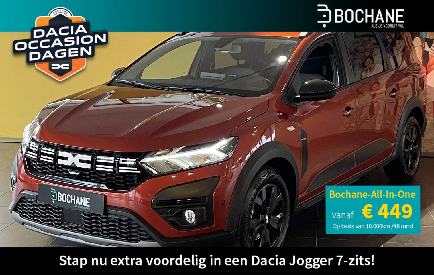 Dacia Jogger - 1.0 TCe 110 Extreme 7p. NAVIGATIE | ACHTERUITRIJCAMERA | PARKEERSENSOREN VOOR-EN ACHTER | - AutoWereld.nl