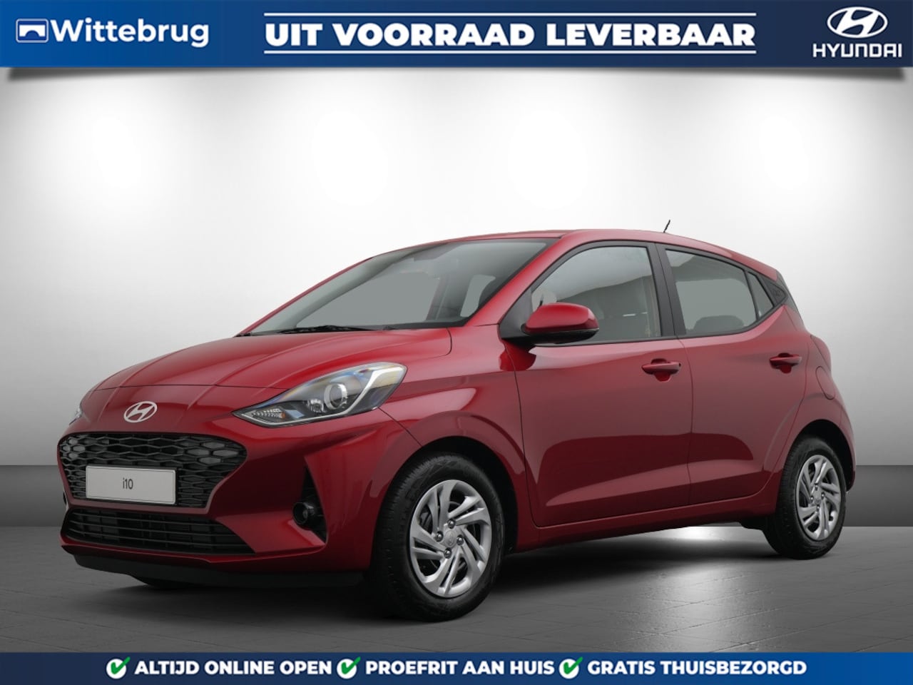 Hyundai i10 - 1.0 Premium met Navigatie, Climate Control en Cruise Control Uit voorraad leverbaar - AutoWereld.nl