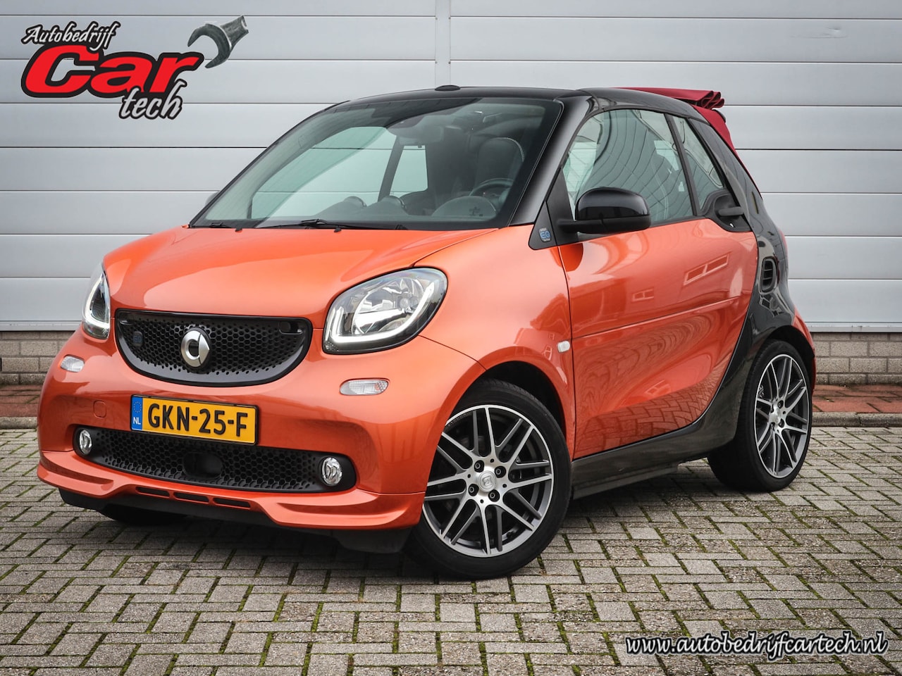 Smart Fortwo cabrio - EQ BRABUS Style 18 kWh | Clima | Cruise | Navi | Leer | Stuur+Stoelverwarming| 2000 euro s - AutoWereld.nl