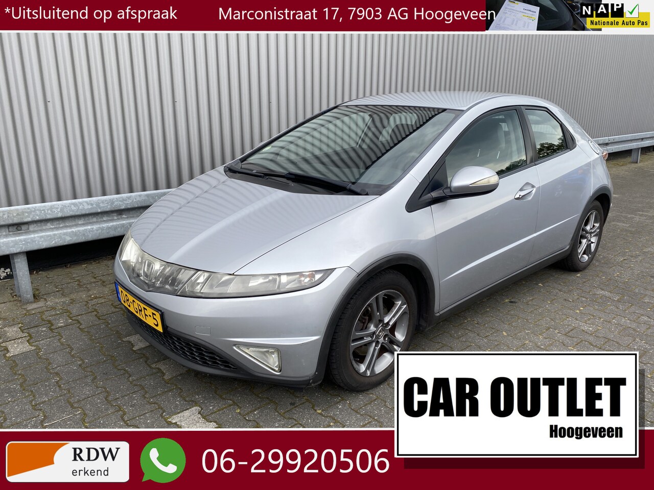 Honda Civic - 1.8 Comfort 1.8 Comfort 5-Drs, A/C, CC, LM, nw. APK – Inruil Mogelijk – - AutoWereld.nl