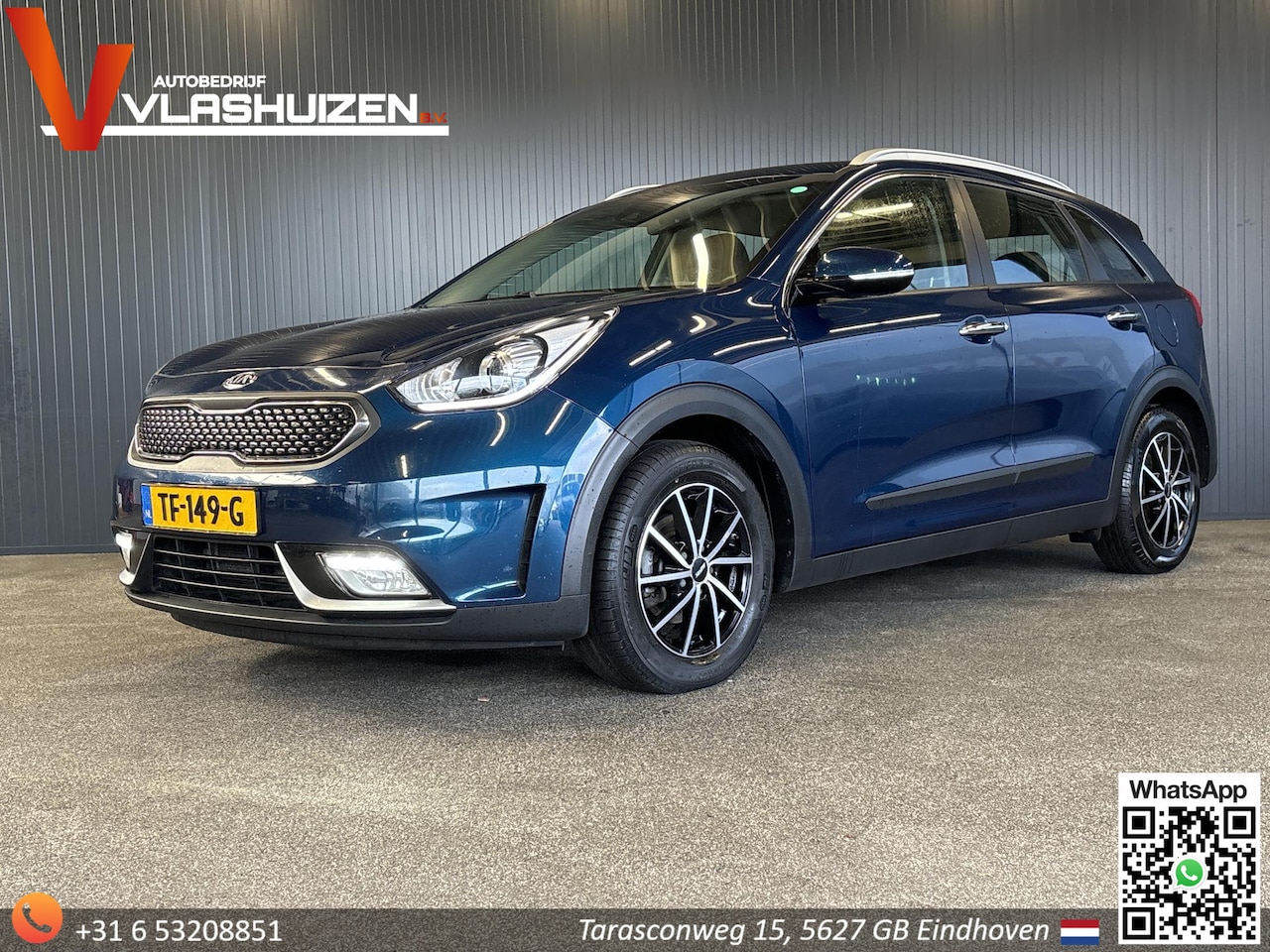 Kia Niro - 1.6 GDi Hybrid DynamicLine | € 9.400,- NETTO! | Leder | Climate | Cruise | Navi | Camera | - AutoWereld.nl