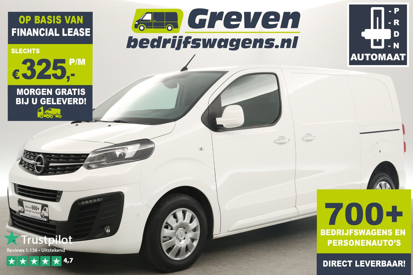 Opel Vivaro - 2.0 CDTI L2H1 Automaat 360Camera Airco Cruise Carplay 2xSchuifdeur PDC 3 Persoons LED Elek - AutoWereld.nl