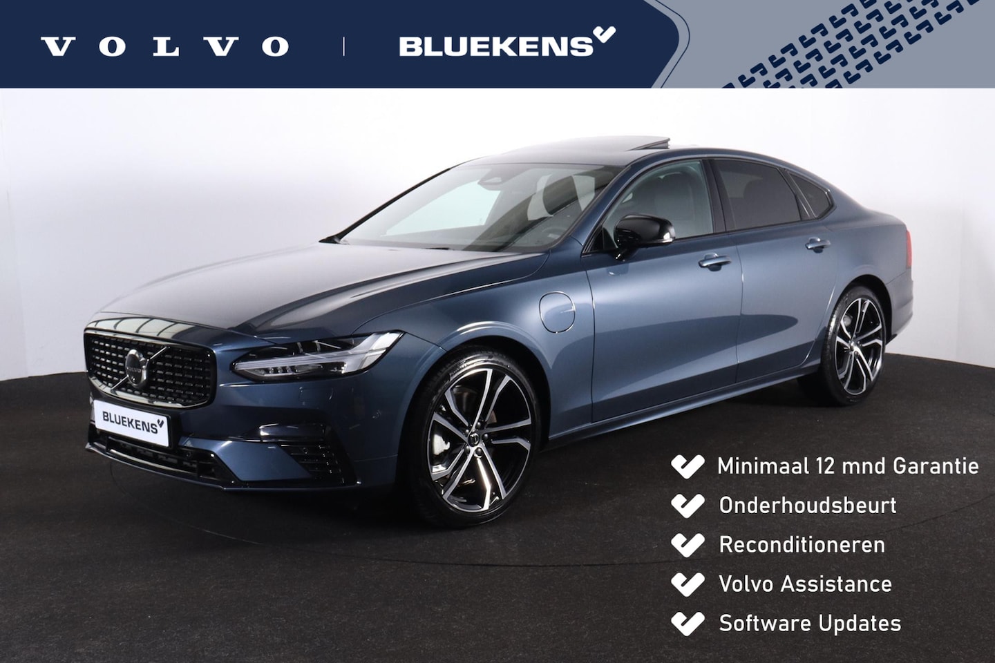 Volvo S90 - T8 AWD Ultimate Dark - LONG RANGE - Luchtvering - IntelliSafe Assist & Surround - 360° Cam - AutoWereld.nl