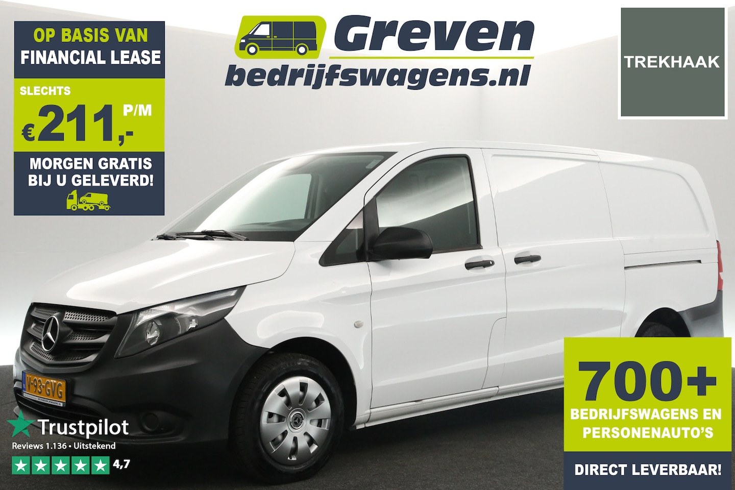 Mercedes-Benz Vito - 114 CDI 2xSchuifdeur Airco Cruise Bluetooth Elektrpakket Trekhaak - AutoWereld.nl