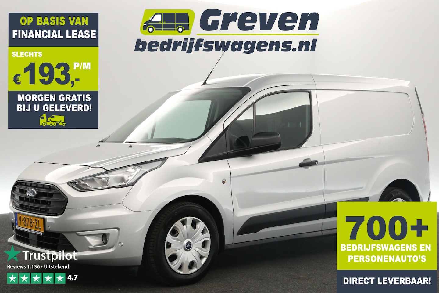 Ford Transit Connect - 1.5 EcoBlue L1H1 100PK Airco Parkeersensoren Elektrpakket Schuifdeur - AutoWereld.nl