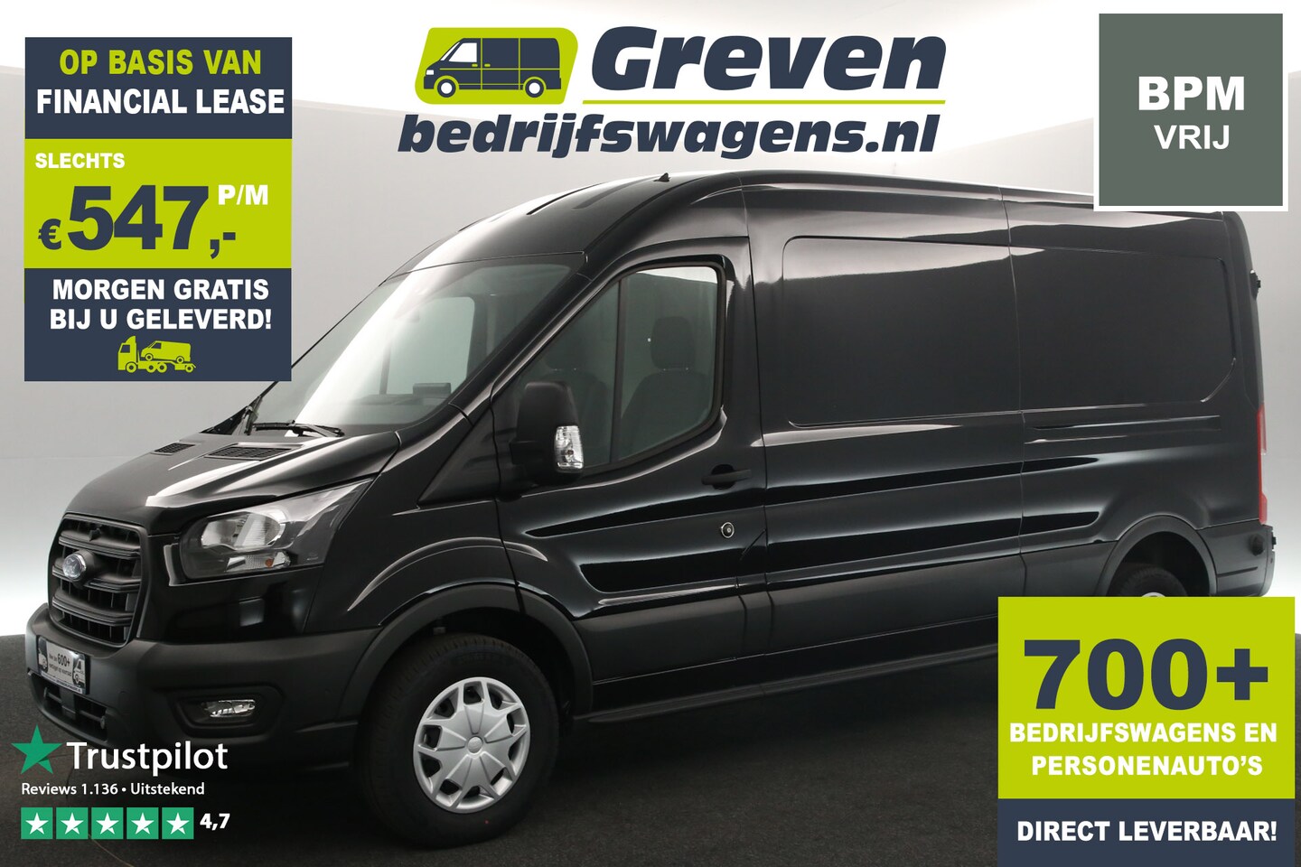 Ford Transit - L3H2 Trend 130PK | BPM Vrij | Airco Camera Cruise Carplay Navigatie PDC Trekhaak - AutoWereld.nl