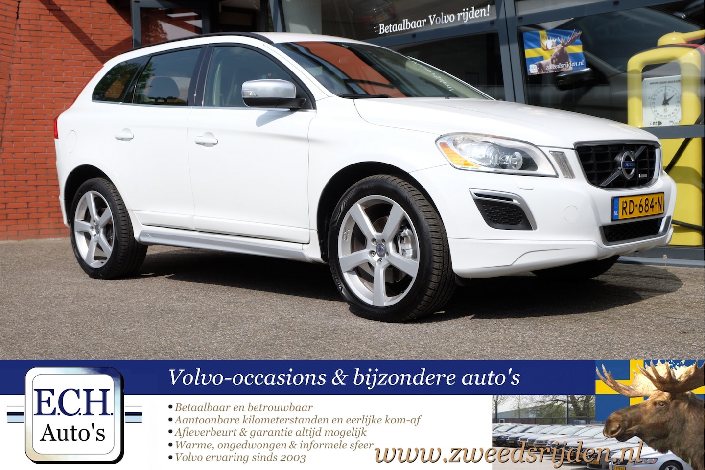 Volvo XC60 - D3 163 pk Aut. R-Design, Leer, Navi, Xenon - AutoWereld.nl