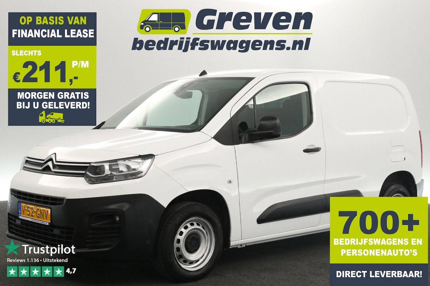 Citroën Berlingo - 1.5 BlueHDI L1H1 Airco Cruise PDC Bluetooth Schuifdeur Elektrpakket - AutoWereld.nl