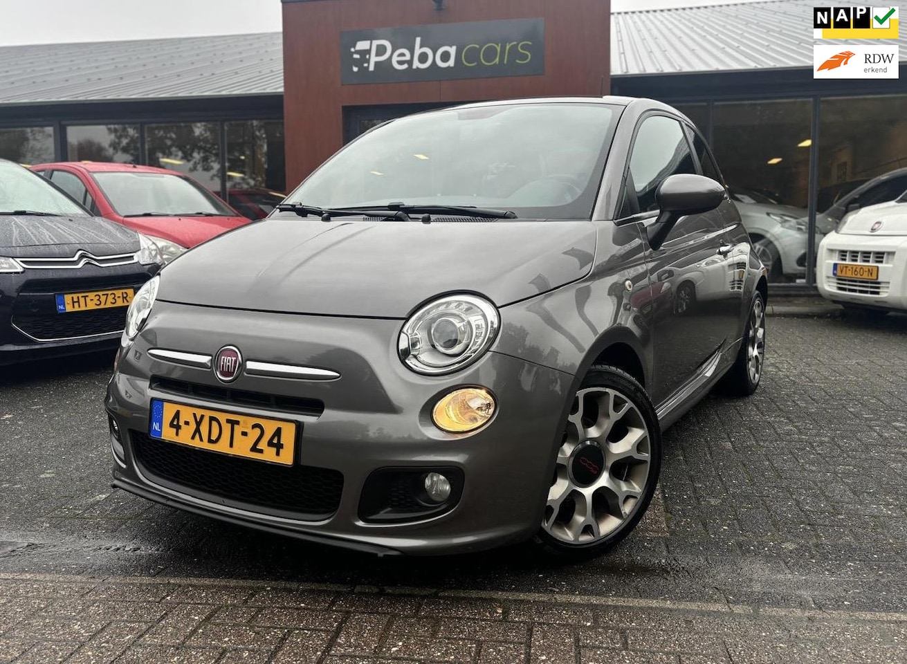 Fiat 500 - 0.9 TwinAir Turbo 500S*Vol Leer*Xenon*Navigatie*Panoramadak*Schuifdak. - AutoWereld.nl