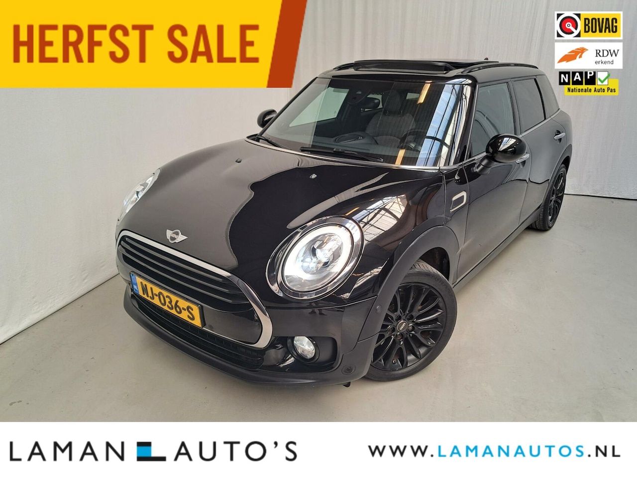 MINI Clubman - 1.5 136pk Cooper Chili Serious Business Automaat | Open dak H/K Navi Prof Halfleder Cruise - AutoWereld.nl