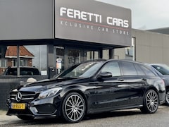 Mercedes-Benz C-klasse Estate - 180 AUT9 AMG-LINE BLACK EDITION PANODAK LEDER NAVI CAMERA360 BURMESTER LED 19 INCH-LMV PDC