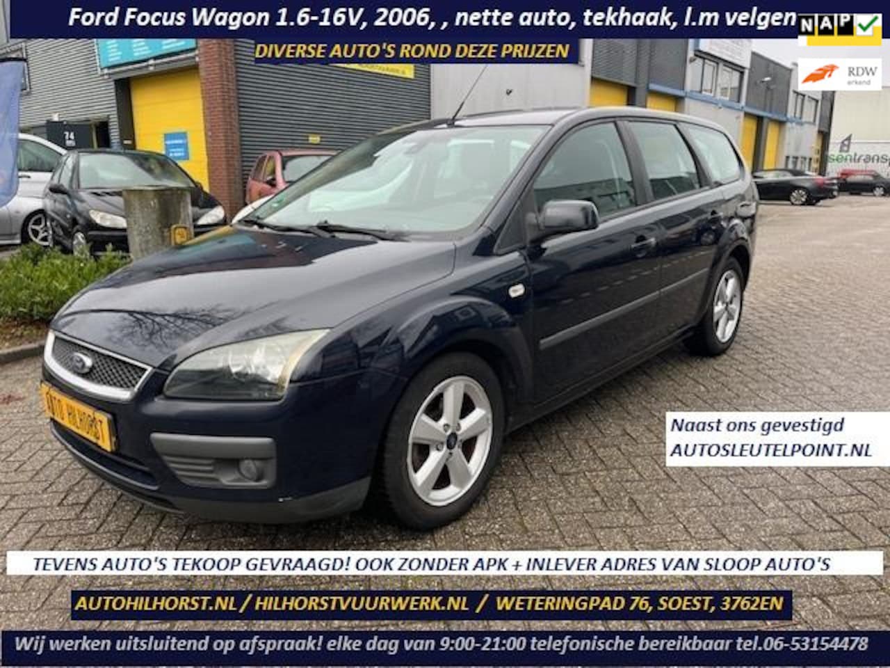 Ford Focus Wagon - 1.6-16V Futura 1.6-16V Futura , leuke station wagon, apk eind 2025!!, trekhaak, l.v velgens - AutoWereld.nl