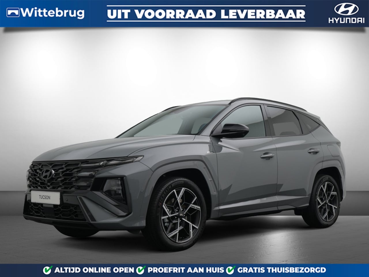 Hyundai Tucson - 1.6 T-GDI HEV N Line FACELIFT Hybride Automaat met Navigatie, Climate Control en 360 grade - AutoWereld.nl