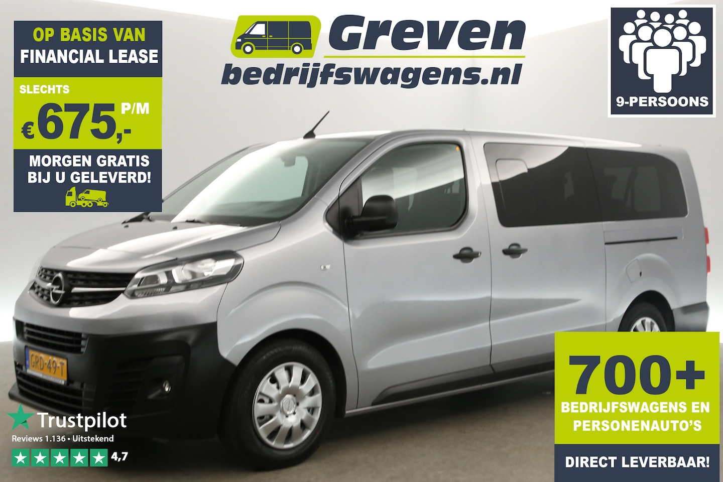 Opel Vivaro Combi - 2.0 CDTI L3H1 Automaat | DC | 9 Persoons | Incl. BTW/BPM Airco Cruise Carplay PDC 2xSchuif - AutoWereld.nl