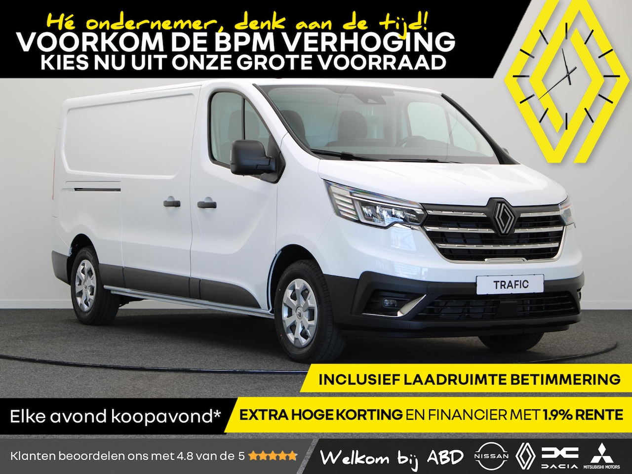 Renault Trafic - 2.0 dCi 150pk EDC T30 L2H1 Advance | Laadruimtepakket | Achteruitrijcamera | Automaat! | - AutoWereld.nl