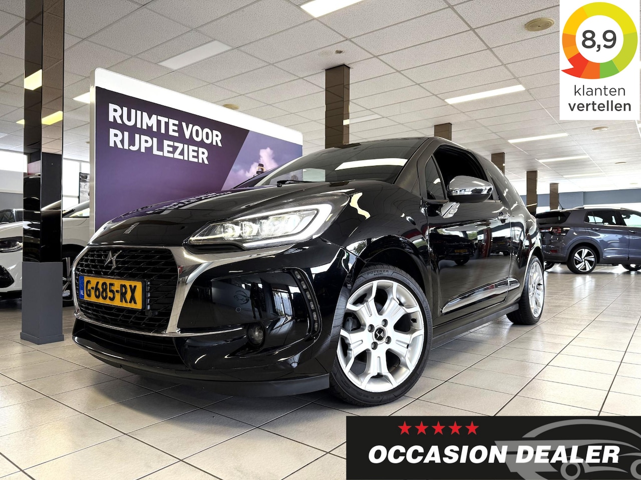 DS 3 - 1.2 Sport Chic 130PK*LEER*CLIMATE*CAM*LM17*100%OH* - AutoWereld.nl