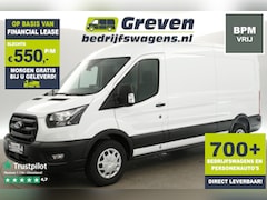 Ford Transit - 350 2.0 TDCI L3H2 | BPM Vrij | 130PK Airco Cruise Carplay PDC Navi 3 Persoons Stoelverwarm