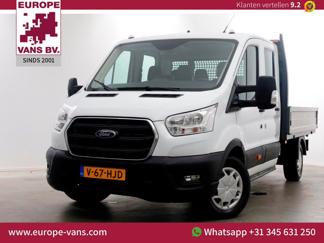 Ford Transit - 350 2.0 TDCI 130pk L3H1 D.C. Trend Open Laadbak Trekhaak 2800kg 11-2021 - AutoWereld.nl