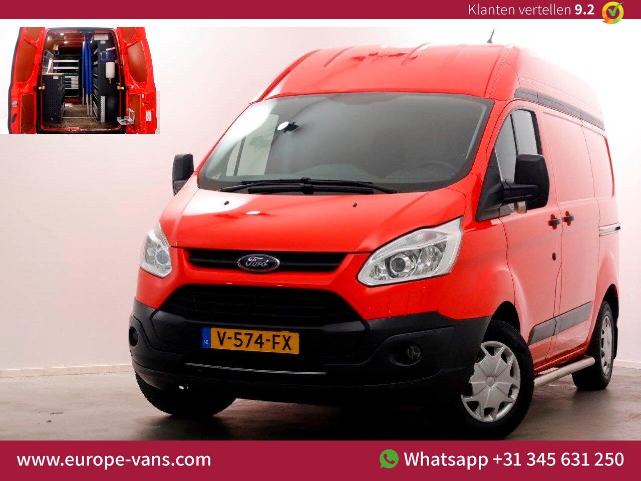 Ford Transit Custom - 2.0 TDCI 130pk E6 L1H2 Trend Airco/Inrichting/2x Schuifdeur 04-2017 - AutoWereld.nl