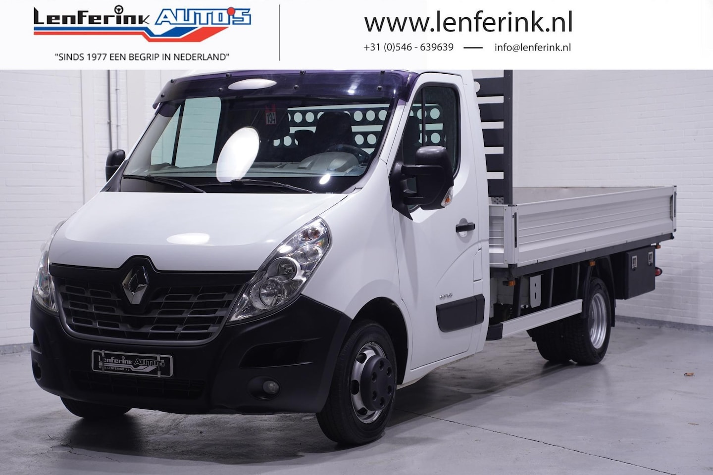 Renault Master - 2.3 dCi 163 pk L2 Pick Up / Open Laadbak Airco Navi, Dubbel lucht achter, Trekhaak 3.000 k - AutoWereld.nl