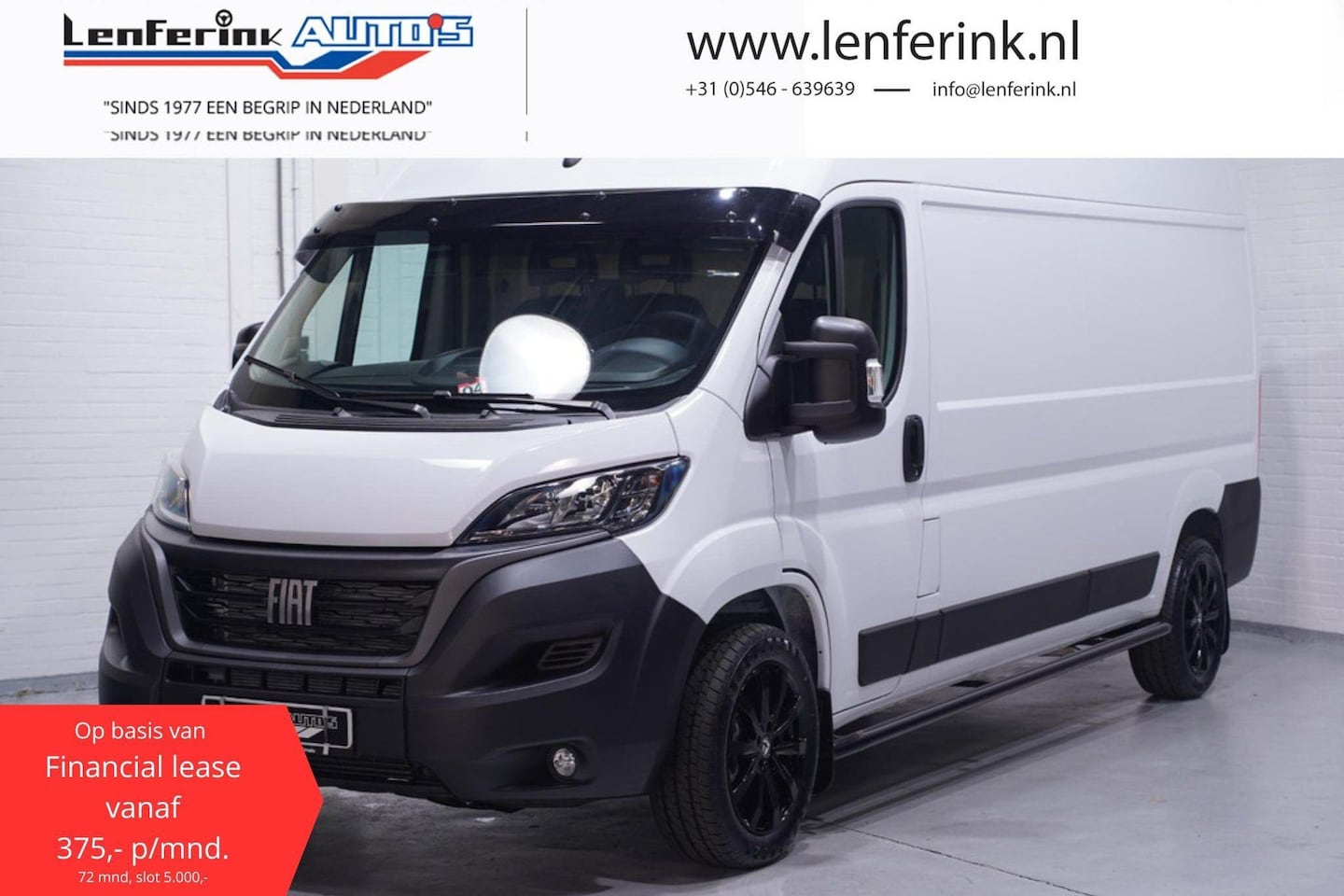 Fiat Ducato - 2.2 MultiJet 140 pk L3H2 Black&White Edition Airco Cruise Control, 18" LMV Zwart, Sidebars - AutoWereld.nl