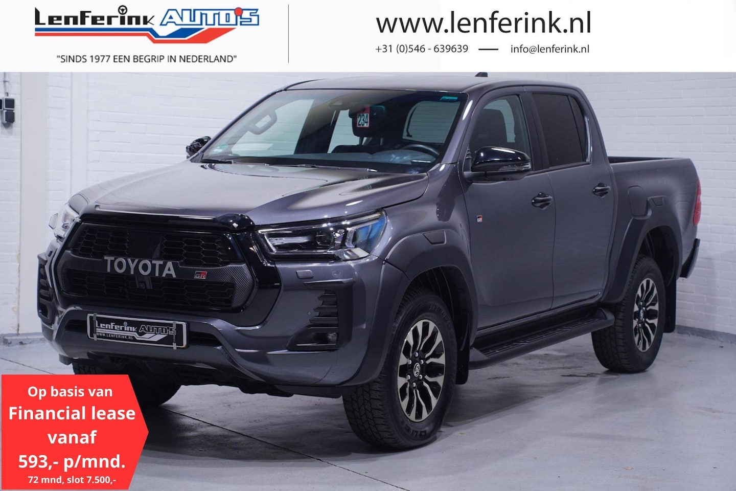 Toyota HiLux - 2.8 D-4D 204 pk GR Sport Automaat 2-Zits Navi 360 Camera, LED Koplampen, PDC V+A, Trekhaak - AutoWereld.nl