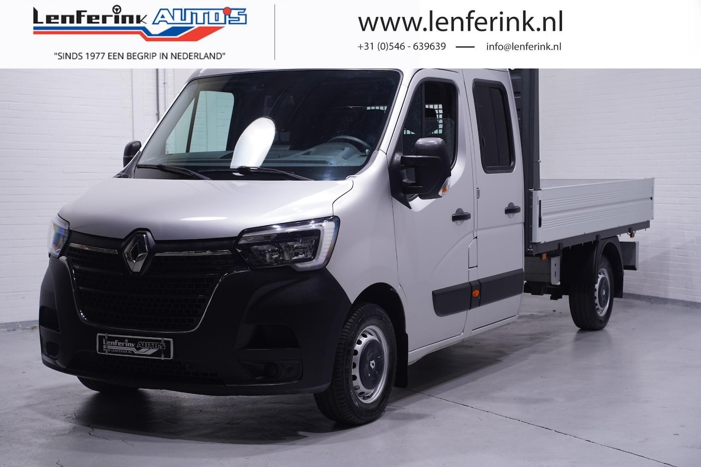 Renault Master - 2.3 dCi 135 pk L3 Dubbel Cabine Pick Up / Open Laadbak Navi, Trekhaak, Cruise Control, LxB - AutoWereld.nl