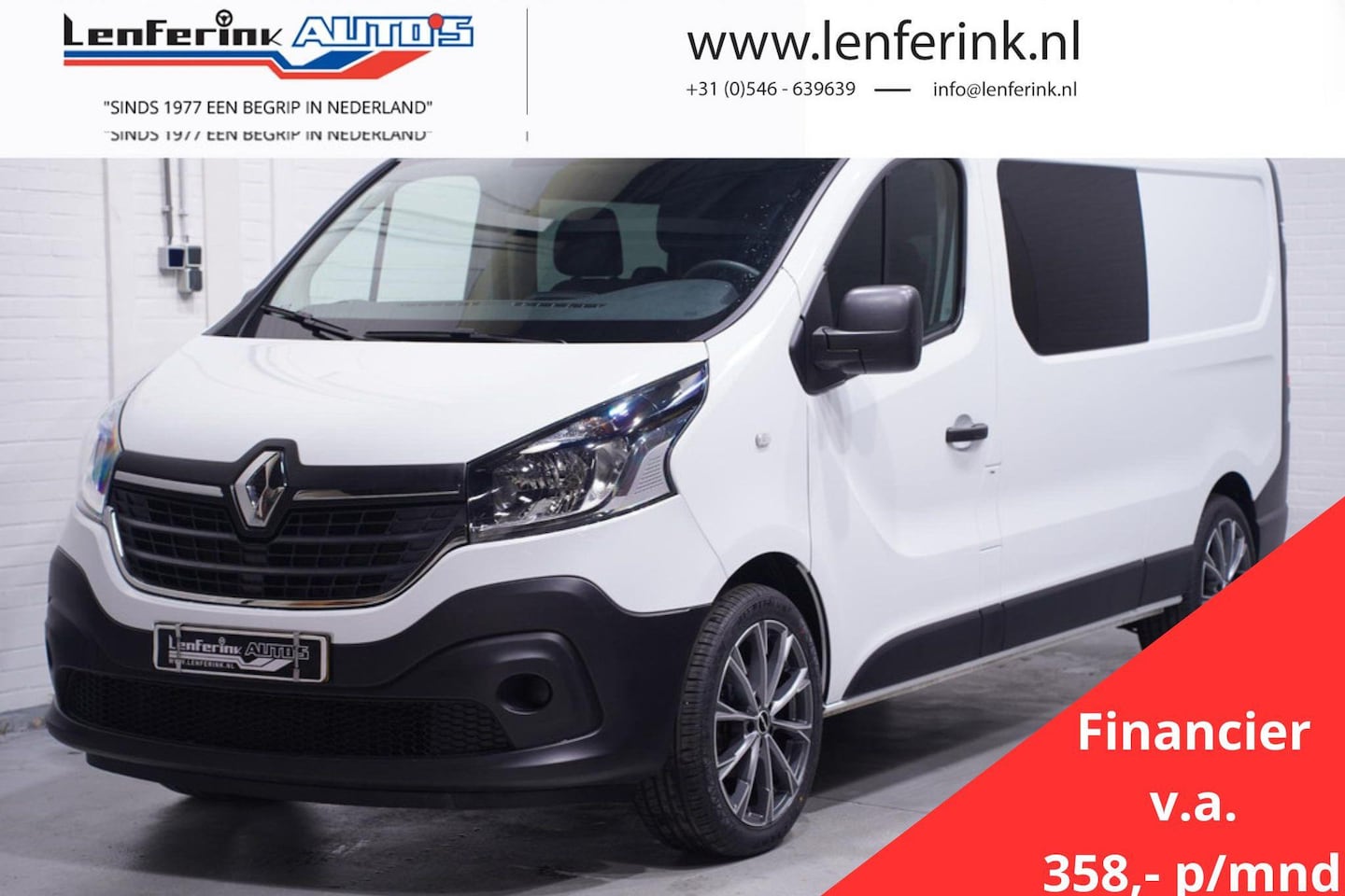 Renault Trafic - 2.0 dCi 120 pk Dubbel Cabine va 358,- p/mnd Airco 19" LMV, Dakrails Zwart, Keyless Entry, - AutoWereld.nl