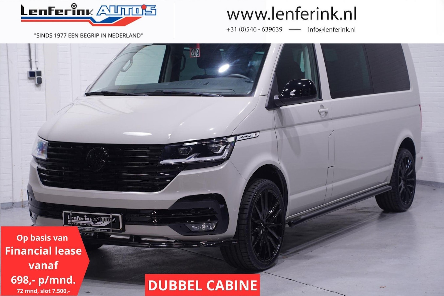 Volkswagen Transporter - 2.0 TDI 150 pk Dubbel Cabine va 698,- p/mnd Navi, Adapt. Cruise, LED Koplampen, 20" LMV, A - AutoWereld.nl